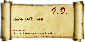 Imre Dénes névjegykártya