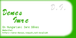 denes imre business card