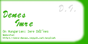 denes imre business card